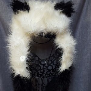 Boutique Accessories - Panda Spirit Hood Style Fur Hood "Pandamonium" Boutique Accessories - Panda Spirit Hood Style Fur Hood "Pandamonium"